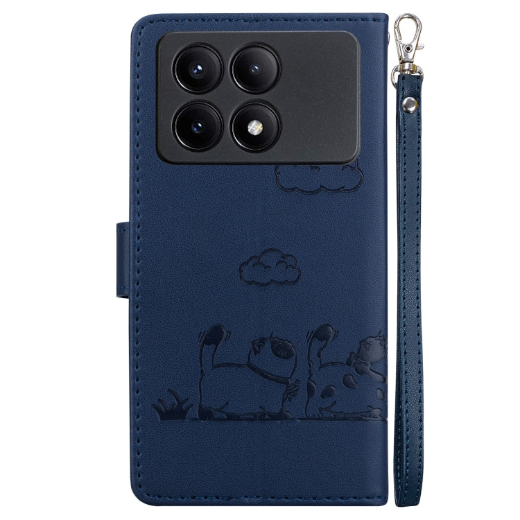 For Xiaomi Poco X6 Pro Cute Cats RFID Leather Phone Case