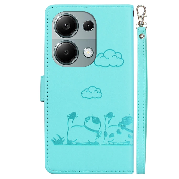 For Xiaomi Poco M6 Pro 4G Cute Cats RFID Leather Phone Case