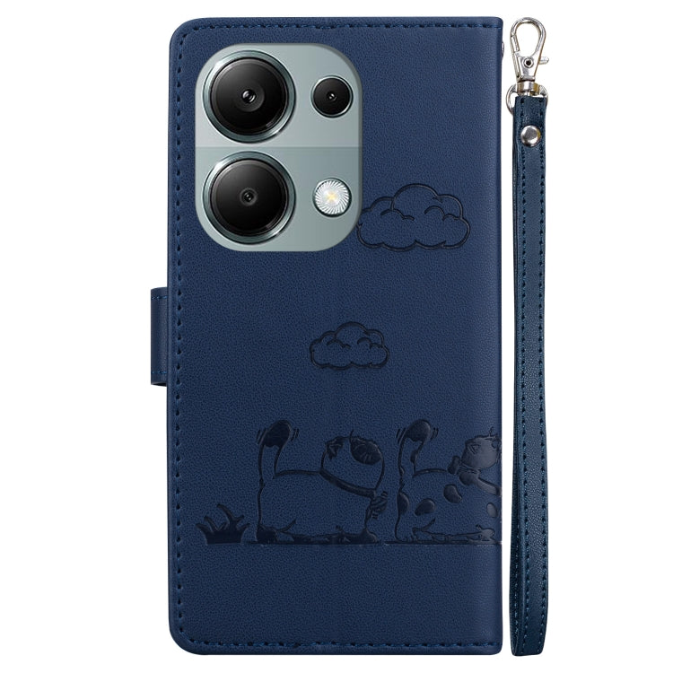 For Xiaomi Poco M6 Pro 4G Cute Cats RFID Leather Phone Case