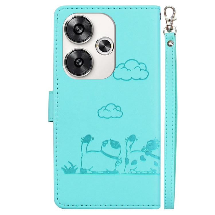 For Xiaomi Poco F6 Cute Cats RFID Leather Phone Case