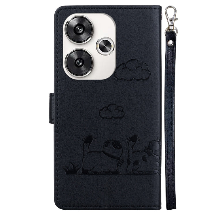 For Xiaomi Poco F6 Cute Cats RFID Leather Phone Case