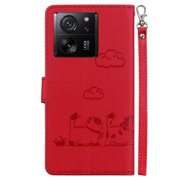For Xiaomi 13T / 13T Pro Cute Cats RFID Leather Phone Case