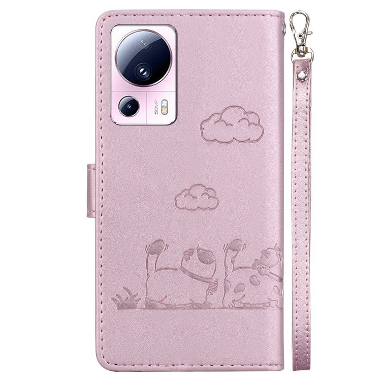 For Xiaomi 13 Lite / Civi 2 Cute Cats RFID Leather Phone Case