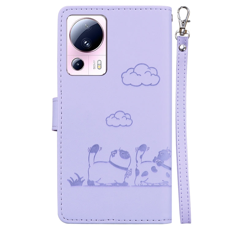 For Xiaomi 13 Lite / Civi 2 Cute Cats RFID Leather Phone Case