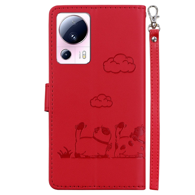 For Xiaomi 13 Lite / Civi 2 Cute Cats RFID Leather Phone Case
