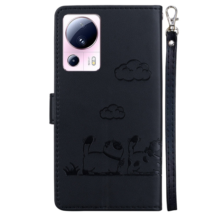 For Xiaomi 13 Lite / Civi 2 Cute Cats RFID Leather Phone Case