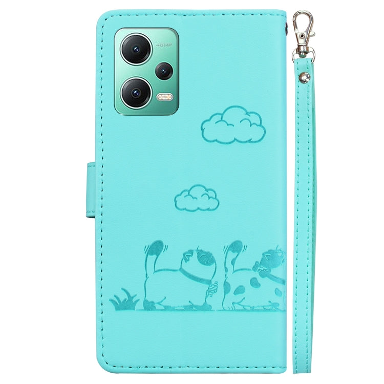 For Xiaomi Poco X5 Cute Cats RFID Leather Phone Case