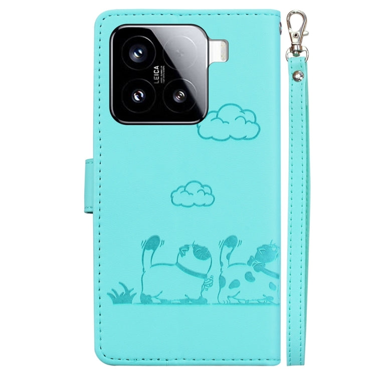 For Xiaomi 15 Cute Cats RFID Leather Phone Case