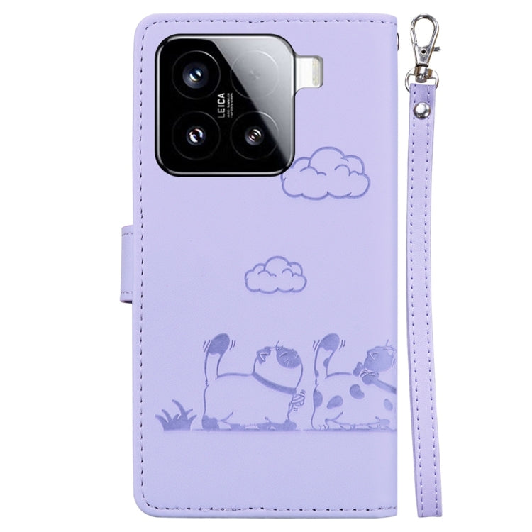 For Xiaomi 15 Cute Cats RFID Leather Phone Case