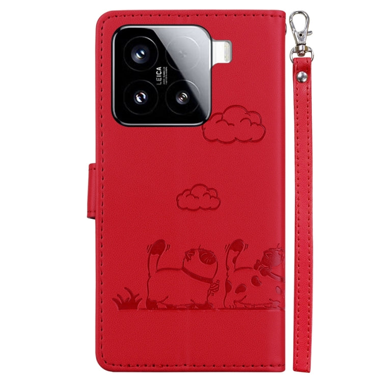 For Xiaomi 15 Cute Cats RFID Leather Phone Case