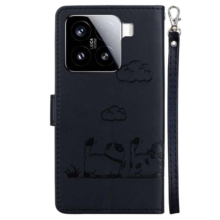 For Xiaomi 15 Cute Cats RFID Leather Phone Case