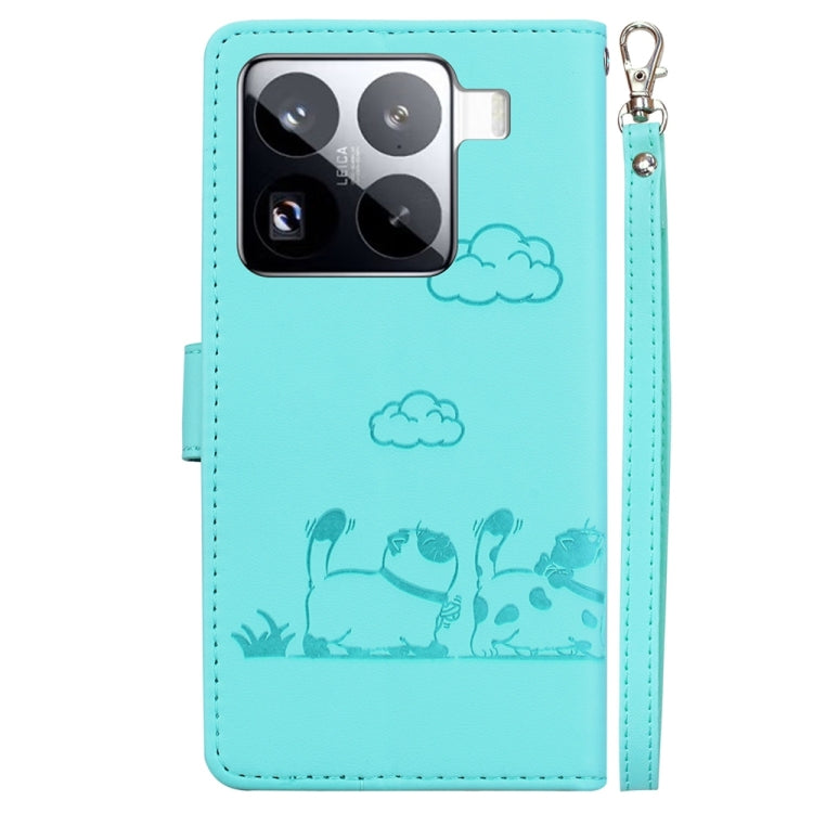 For Xiaomi 15 Pro Cute Cats RFID Leather Phone Case