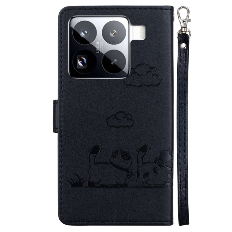 For Xiaomi 15 Pro Cute Cats RFID Leather Phone Case