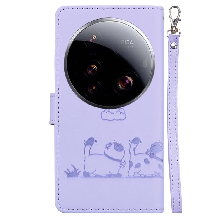 For Xiaomi 15 Ultra Cute Cats RFID Leather Phone Case
