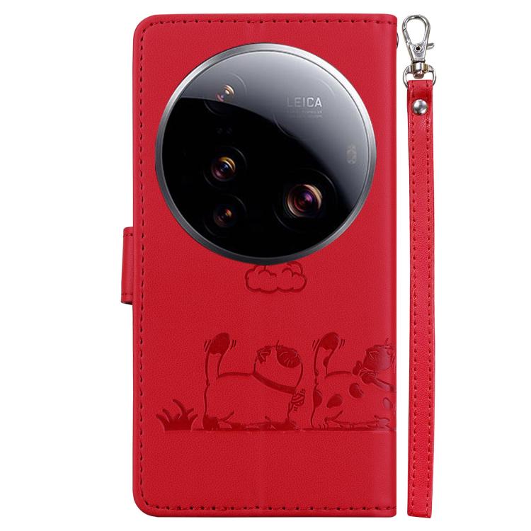 For Xiaomi 15 Ultra Cute Cats RFID Leather Phone Case