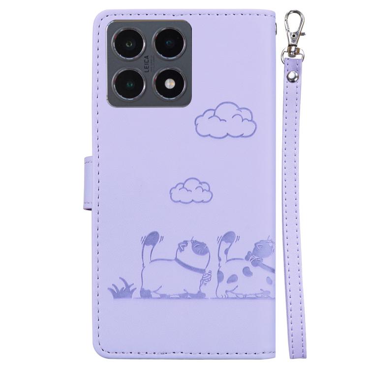 For Xiaomi 15T 5G Cute Cats RFID Leather Phone Case