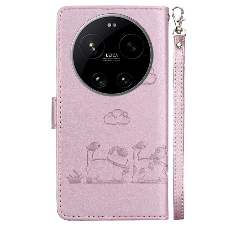 For Xiaomi 17 Ultra Cute Cats RFID Leather Phone Case