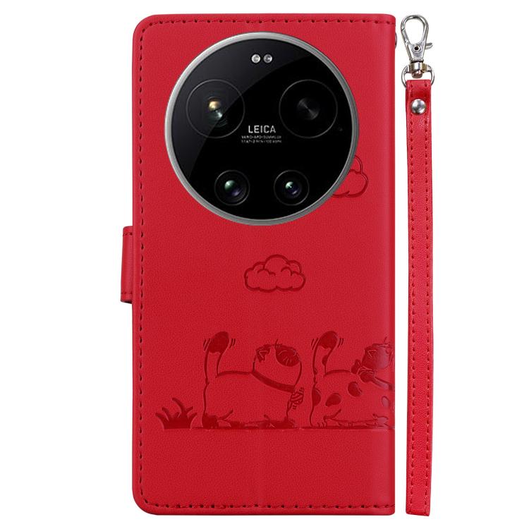 For Xiaomi 17 Ultra Cute Cats RFID Leather Phone Case