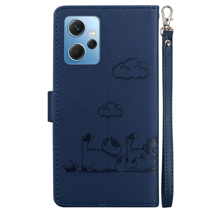 For Redmi Note 12 4G Global Cute Cats RFID Leather Phone Case