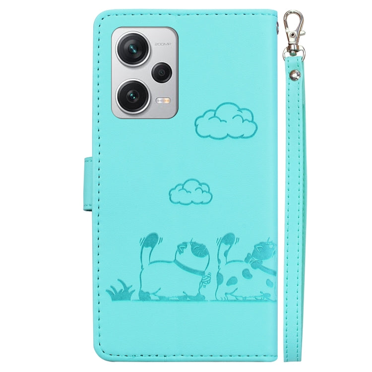 For Redmi Note 12 Pro+ Global Cute Cats RFID Leather Phone Case