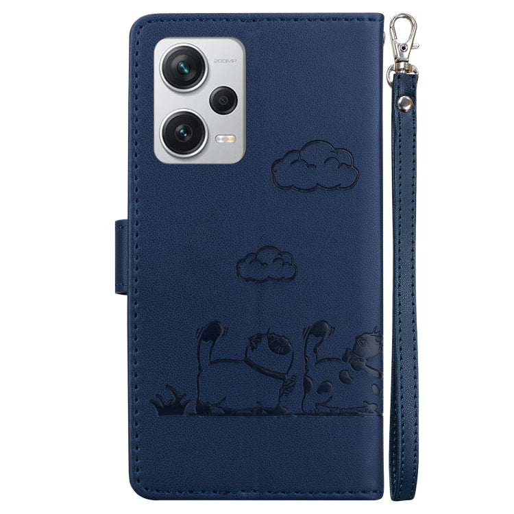 For Redmi Note 12 Pro+ Global Cute Cats RFID Leather Phone Case