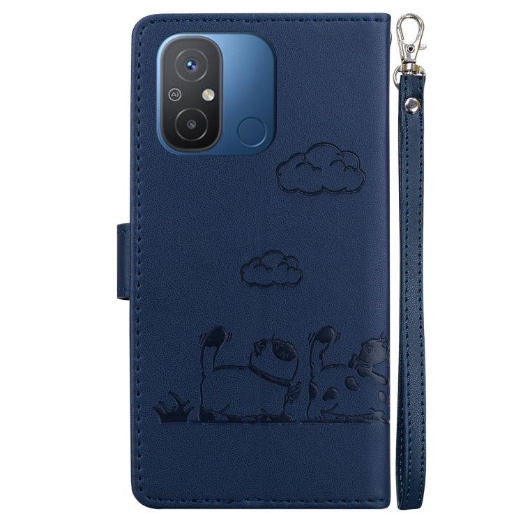 For Redmi 12C / 11A Cute Cats RFID Leather Phone Case
