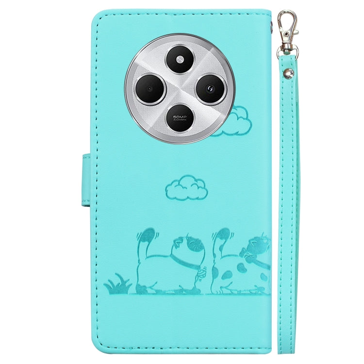 For Redmi 14C 4G Cute Cats RFID Leather Phone Case
