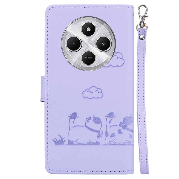 For Redmi 14C 4G Cute Cats RFID Leather Phone Case