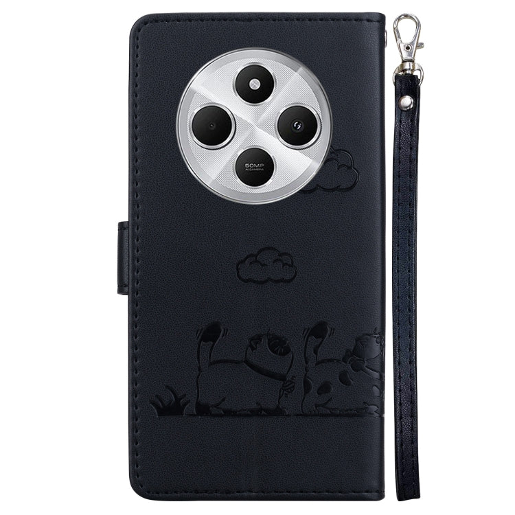 For Redmi 14C 4G Cute Cats RFID Leather Phone Case