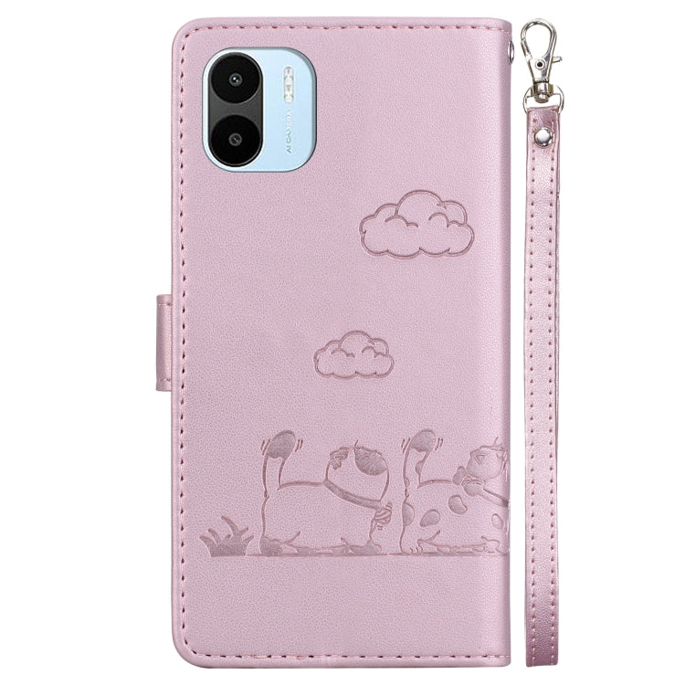 For Redmi A1 / A2 Cute Cats RFID Leather Phone Case
