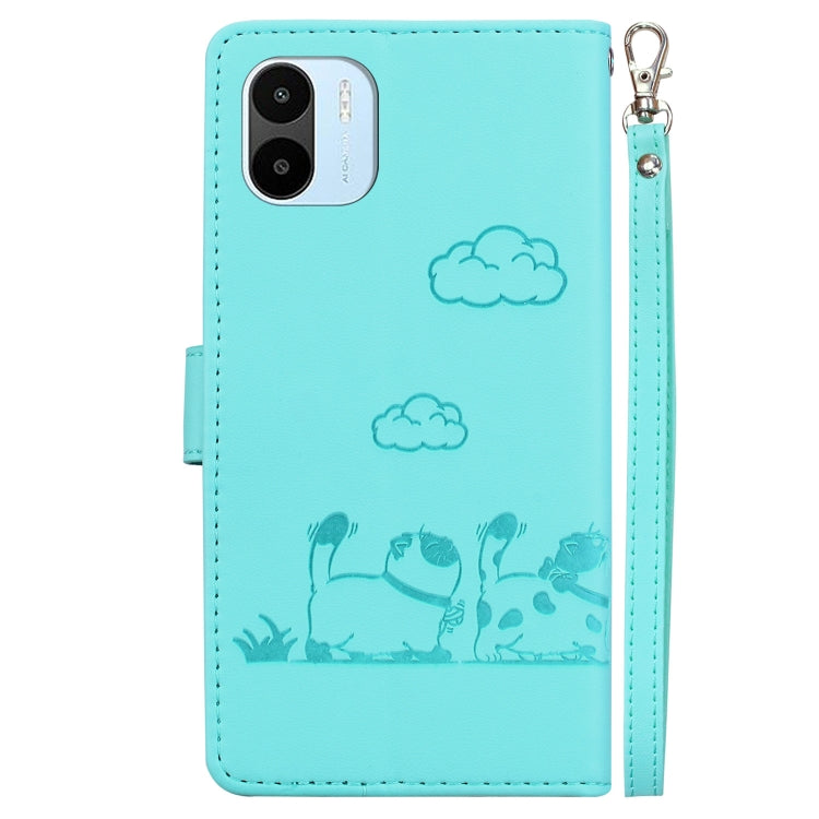 For Redmi A1 / A2 Cute Cats RFID Leather Phone Case