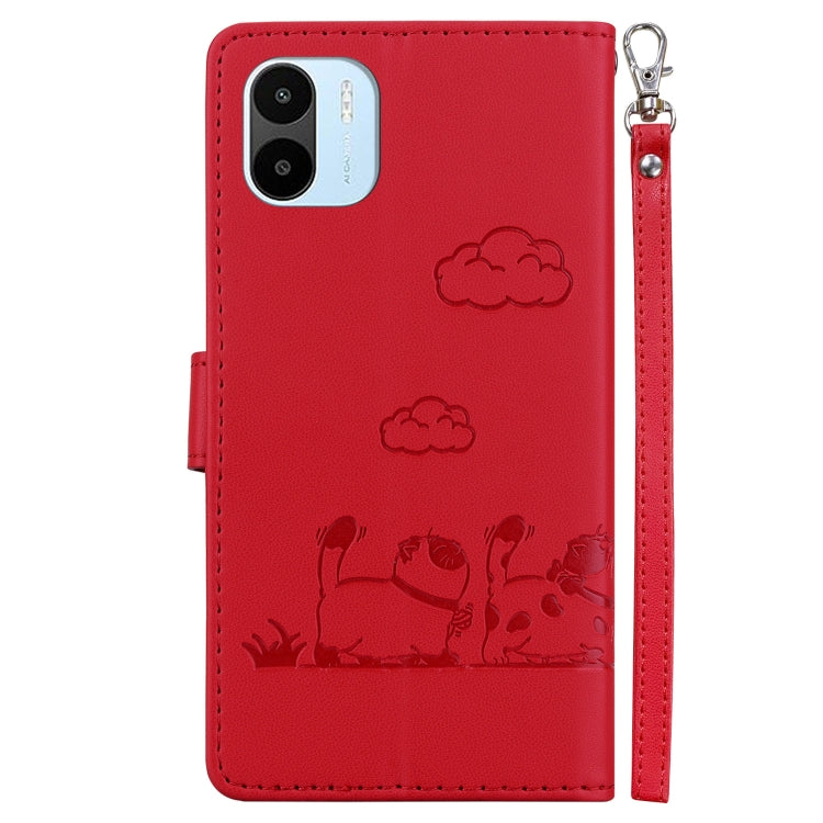 For Redmi A1 / A2 Cute Cats RFID Leather Phone Case
