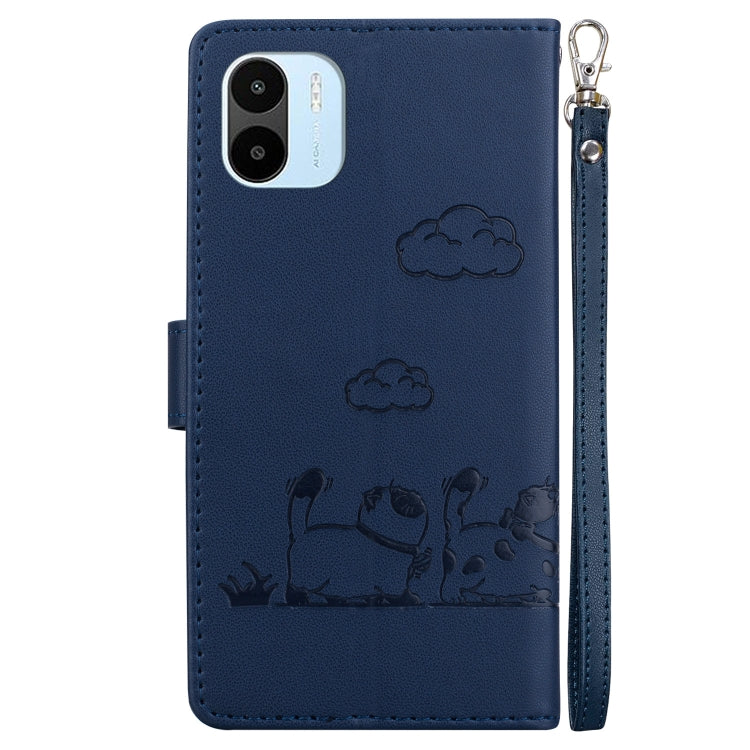 For Redmi A1 / A2 Cute Cats RFID Leather Phone Case