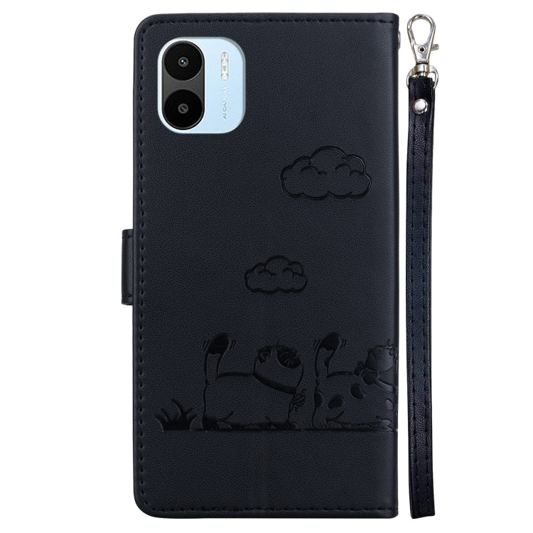 For Redmi A1 / A2 Cute Cats RFID Leather Phone Case