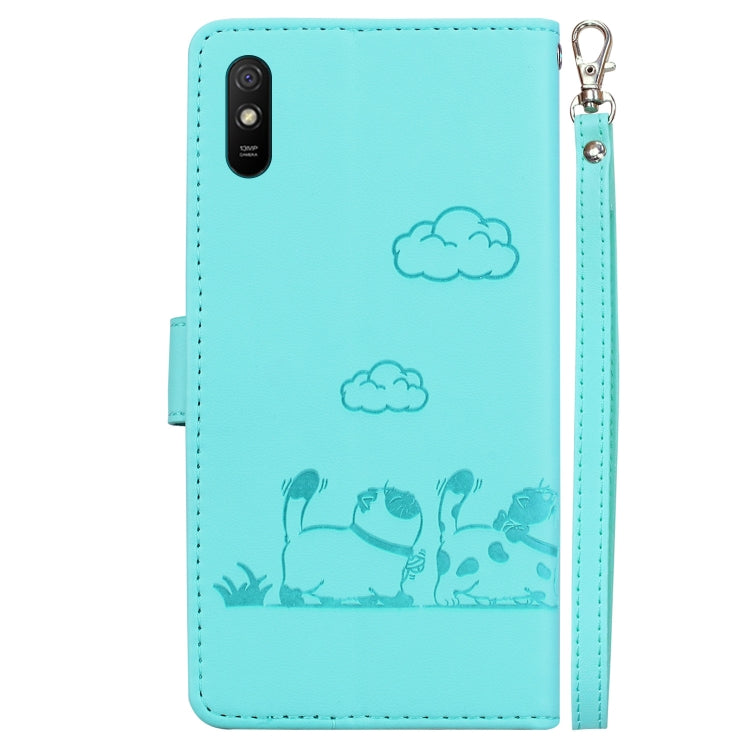 For Redmi 9A / 9i Sport Cute Cats RFID Leather Phone Case