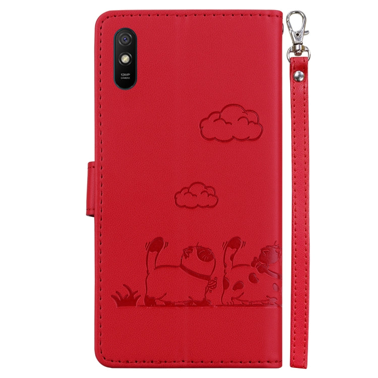 For Redmi 9A / 9i Sport Cute Cats RFID Leather Phone Case