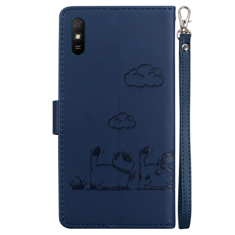For Redmi 9A / 9i Sport Cute Cats RFID Leather Phone Case
