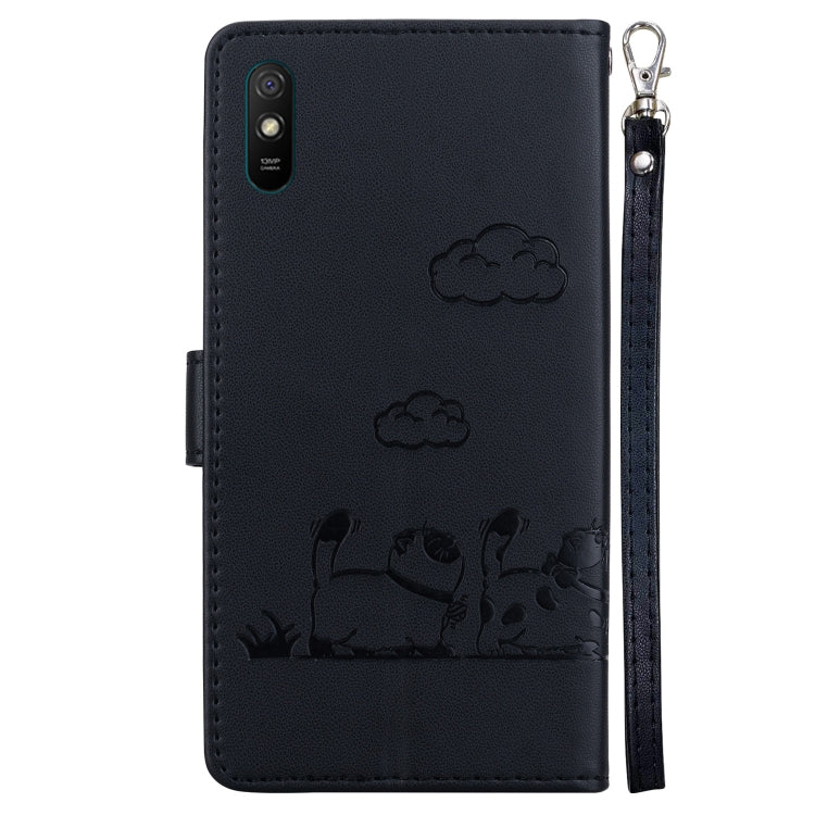 For Redmi 9A / 9i Sport Cute Cats RFID Leather Phone Case