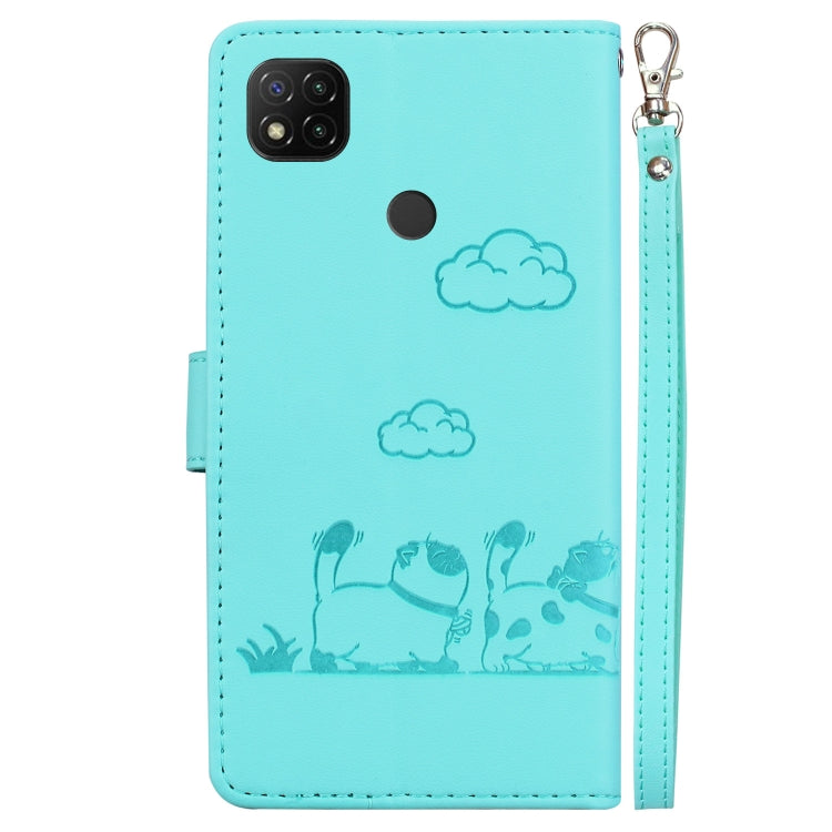 For Redmi 9C / 9 Activ Cute Cats RFID Leather Phone Case