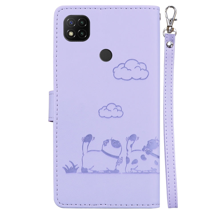 For Redmi 9C / 9 Activ Cute Cats RFID Leather Phone Case