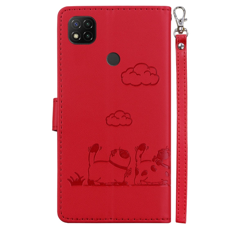 For Redmi 9C / 9 Activ Cute Cats RFID Leather Phone Case