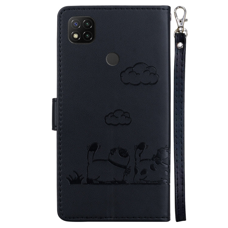 For Redmi 9C / 9 Activ Cute Cats RFID Leather Phone Case