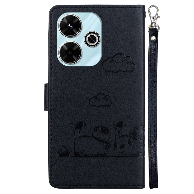 For Redmi 13 4G Cute Cats RFID Leather Phone Case