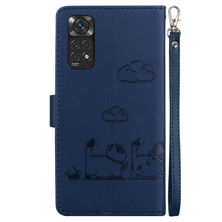 For Redmi Note 11 Global Cute Cats RFID Leather Phone Case