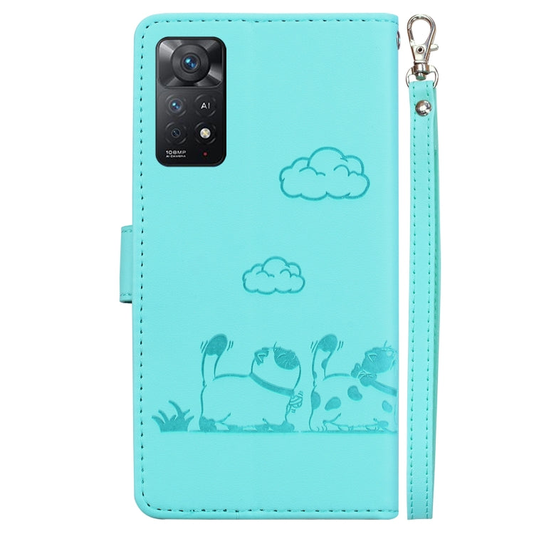 For Redmi Note 12 Pro 4G Cute Cats RFID Leather Phone Case