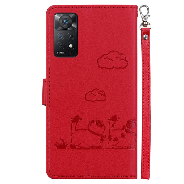 For Redmi Note 12 Pro 4G Cute Cats RFID Leather Phone Case