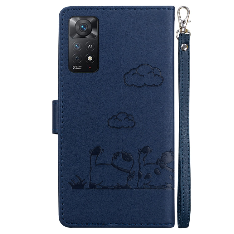 For Redmi Note 12 Pro 4G Cute Cats RFID Leather Phone Case