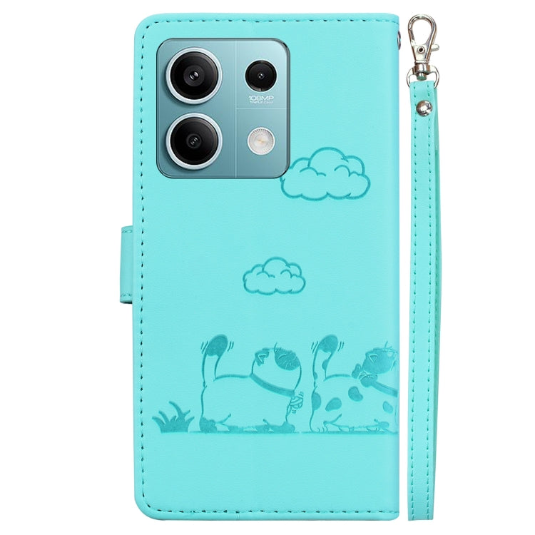 For Redmi Note 13 5G Cute Cats RFID Leather Phone Case