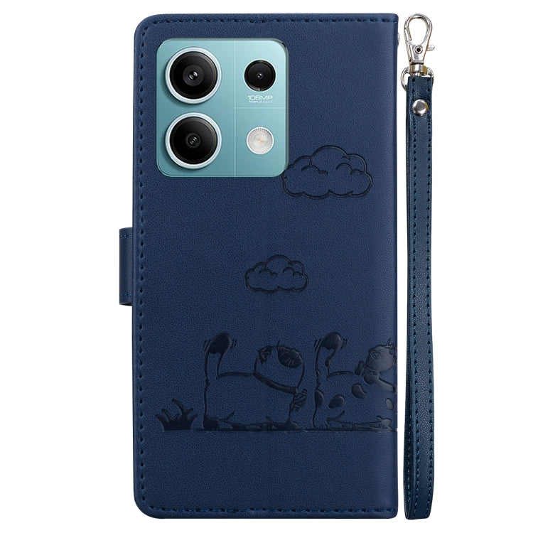 For Redmi Note 13 5G Cute Cats RFID Leather Phone Case