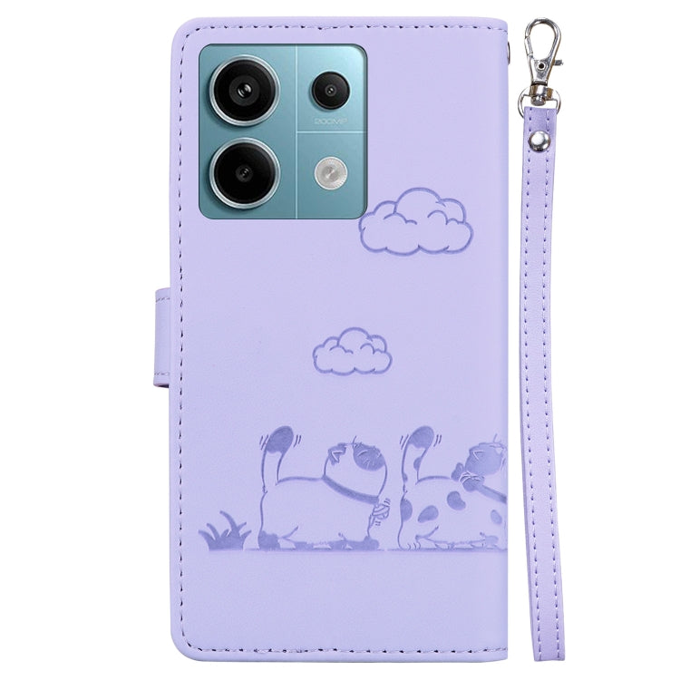For Redmi Note 13 Pro 5G Cute Cats RFID Leather Phone Case
